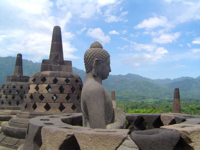 Buddhafigur Borobudur Tempel Indonesien