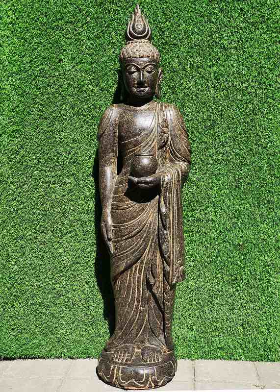 neue Buddhas Medizin Buddha mit Toga Fluss Stein 120cm