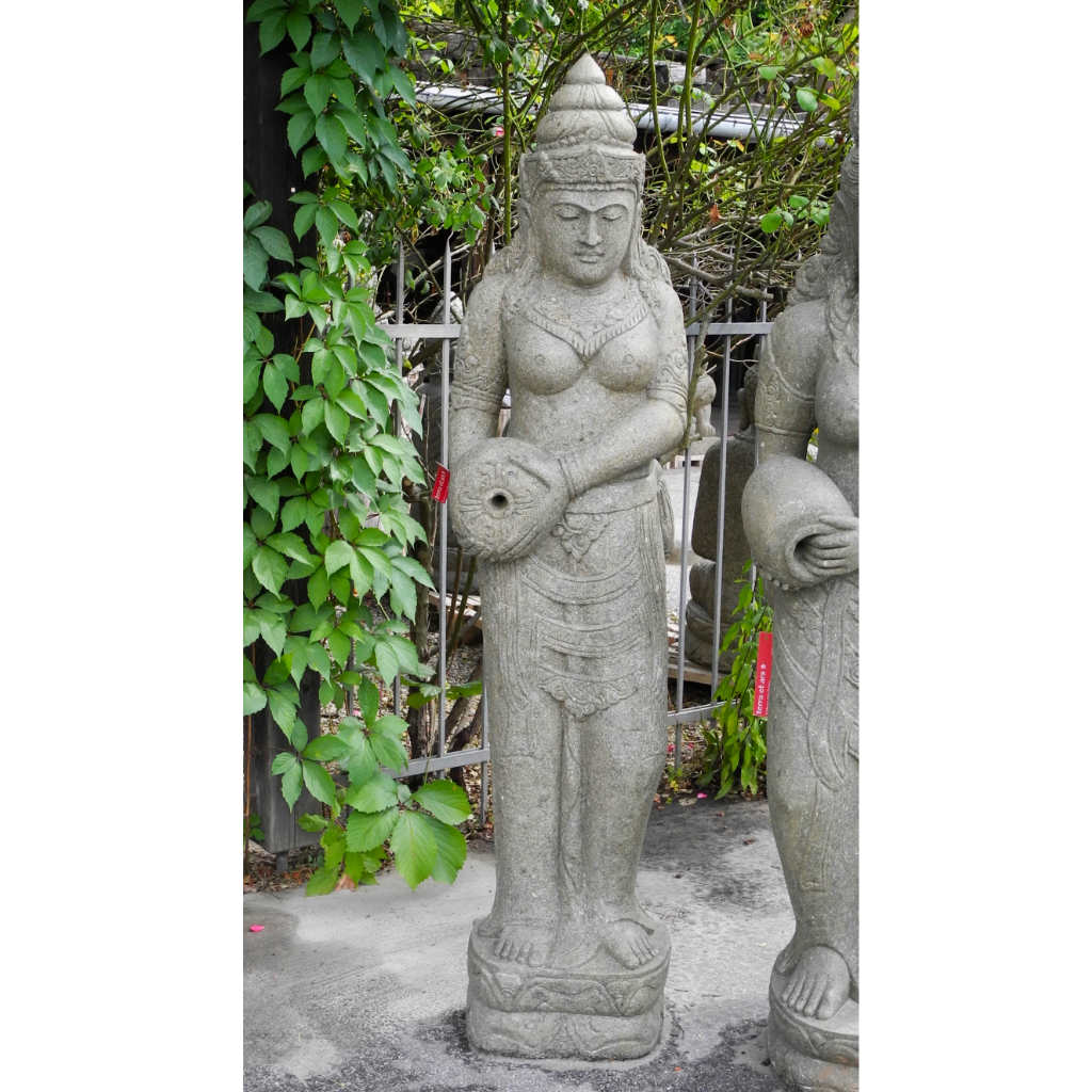 SALE Dewi Figur Krug Wasserspeier Lavastein gross 177cm