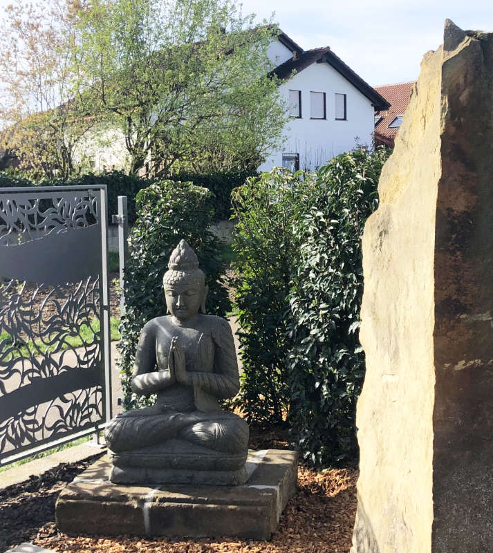 Buddha Figur Garten Lavastein 110cm