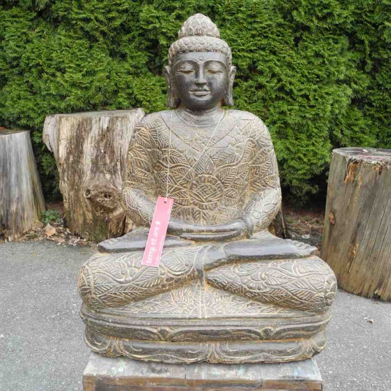 Kleiner Meditations Buddha Fluss Stein 60 cm