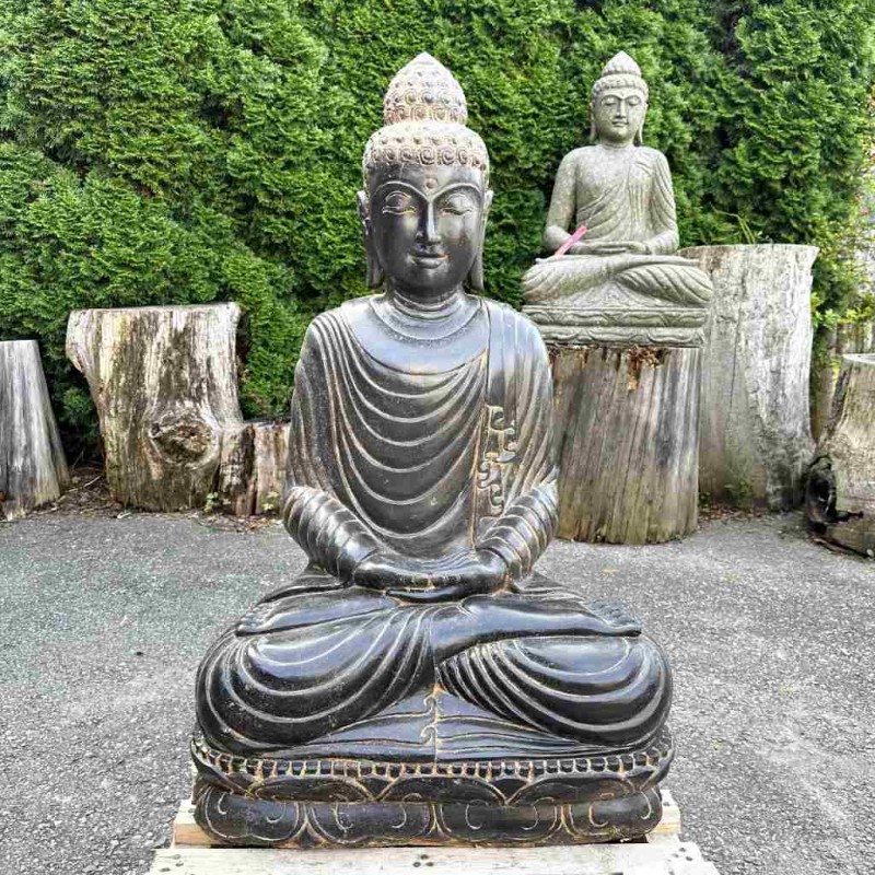 Grosser Meditations Buddha Fluss Stein 100 cm