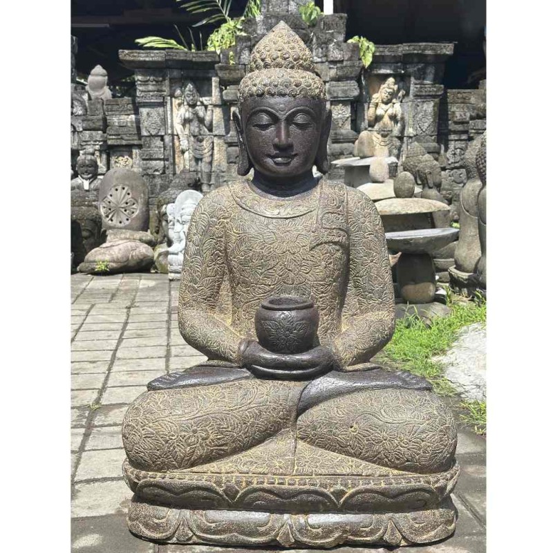 Grosse Medizin Buddha Figur Fluss Stein 100 cm