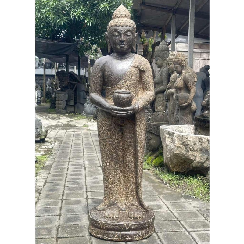 Edler stehender Medizin Buddha Fluss Stein 150 cm