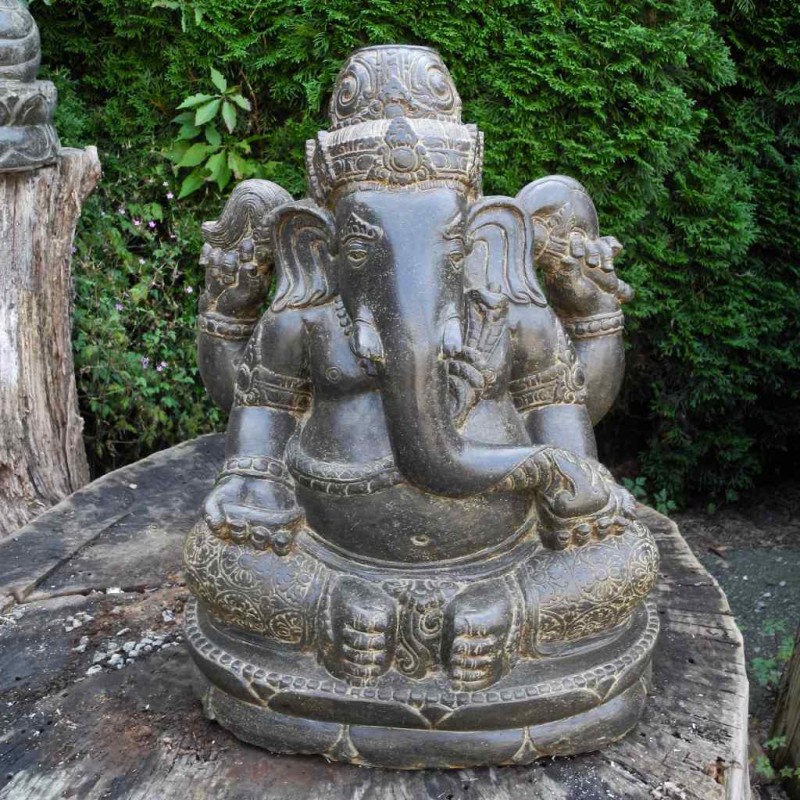 Exklusive Ganesha Figur Fluss Stein 58 cm