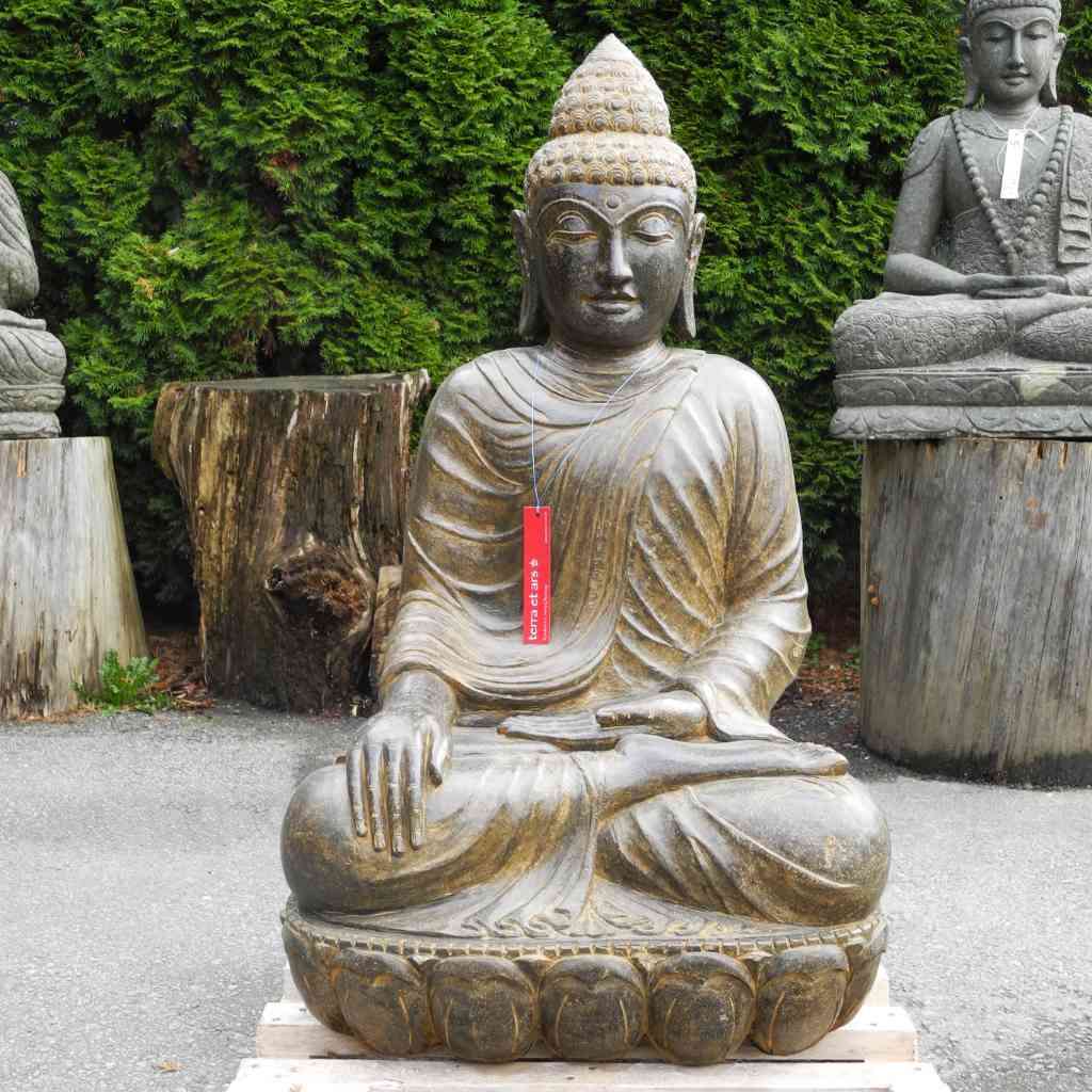 Wunderschöne Buddhafiguren aus Stein für den Garten TERRA ET ARS