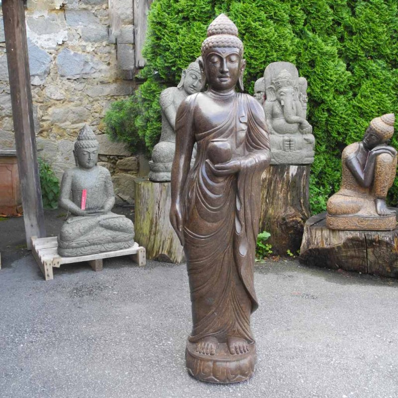 Exklusiver Medizin Buddha mit Toga Fluss Stein 155 cm