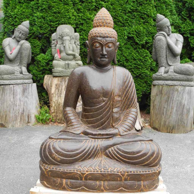 Grosser Meditations Buddha Fluss Stein 120 cm