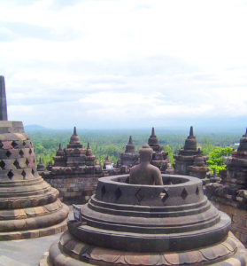 Borobudur-Buddha-Stupas