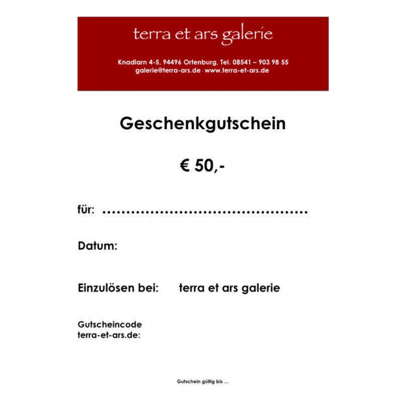 Geschenkgutschein 50 €