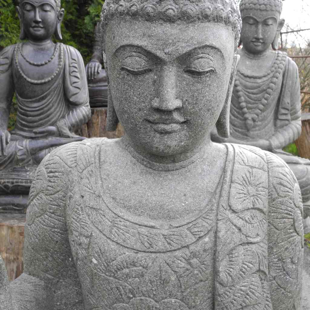 Grosser sitzender Buddha grüner Lava Stein 134 cm - terra et ars ...