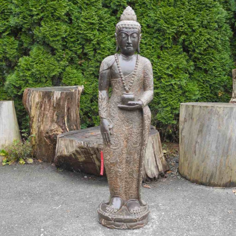 Edler stehender Medizin Buddha Fluss Stein 131 cm